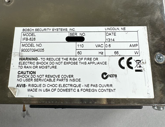 RTS IFB-828 (Used)