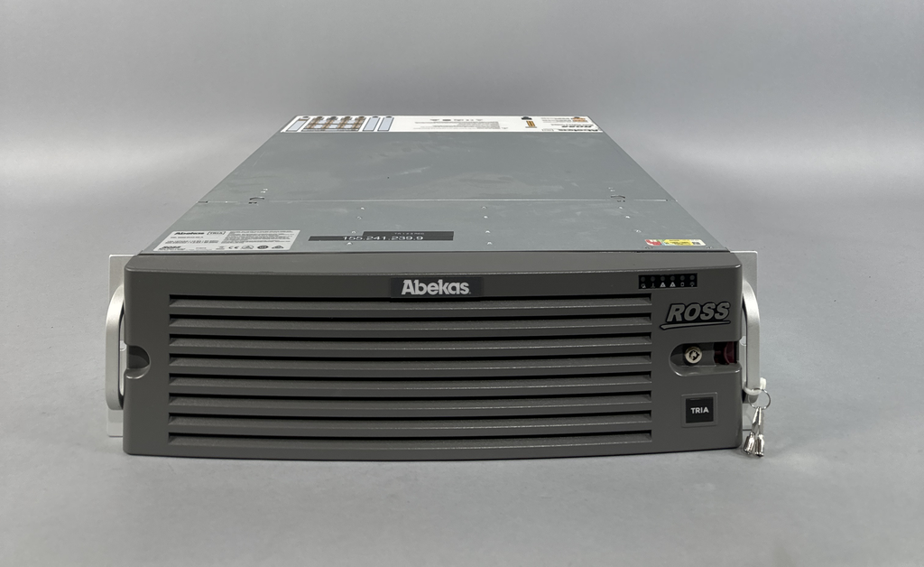 Ross Video Abekas Tria Express production server / JPEG-2000 Native / 3-Channels / 4-Hour Media Storage (used)