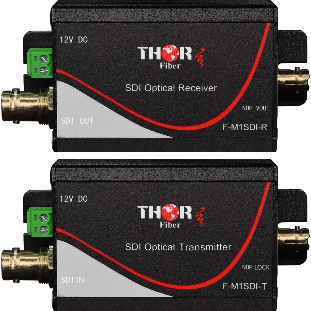 Thor Fiber 1Ch SD/HD SDI Transmitter & Receiver Kit (THR-M1SDI-TX-RX) (New)